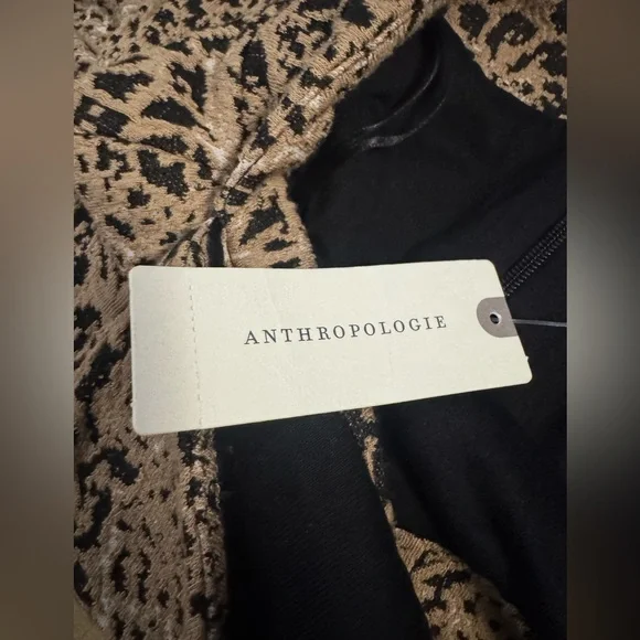 NWT Anthropologie Maeve Knit Cut-Out Mini Dress in animal print - Picture 5 of 10